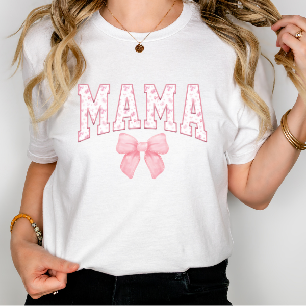 Mama Bow Print Tee